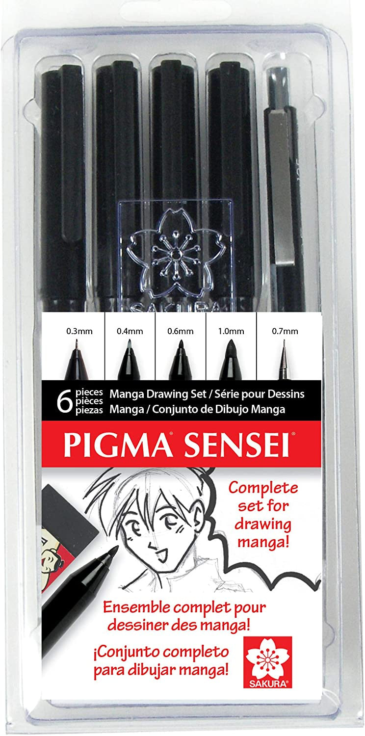 PIGMA SENSEI MANGA 6 PC DRAWING SET