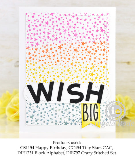 IO CAC TINY STARS 6X6 CLING STAMP
