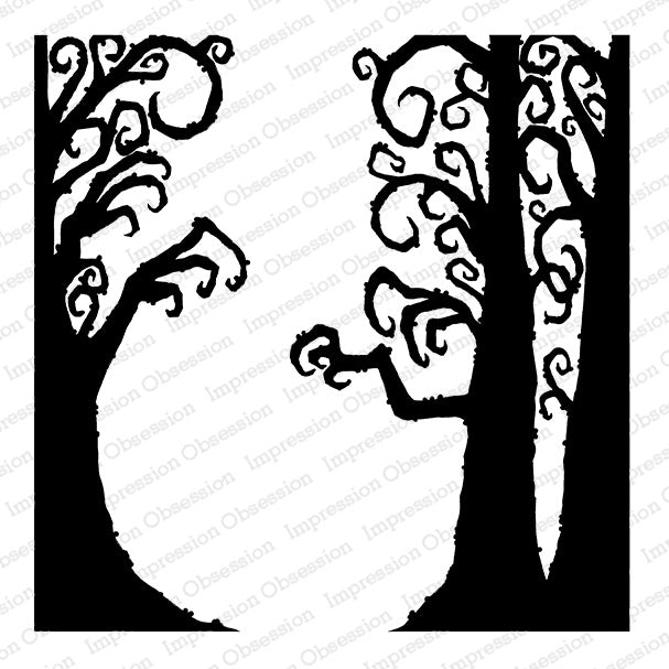 IO CREEPY TREES CAC CLING STAMP