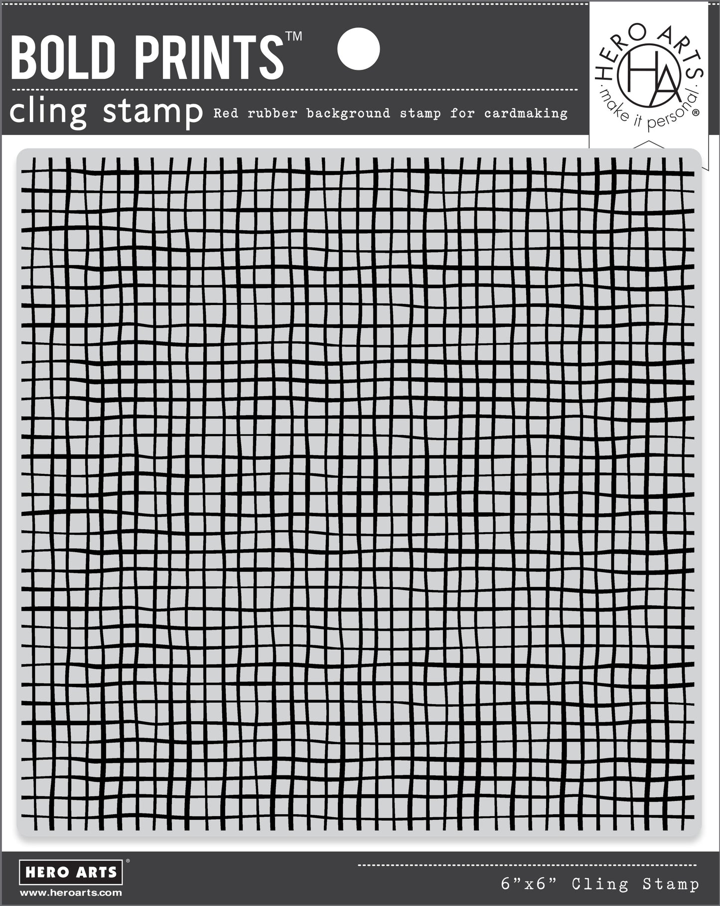 H A BURLAP 6X6 STAMP