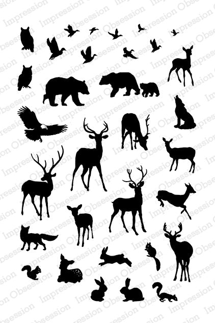 IO MINI WOODLAND ANIMALS CLEAR STAMP SET
