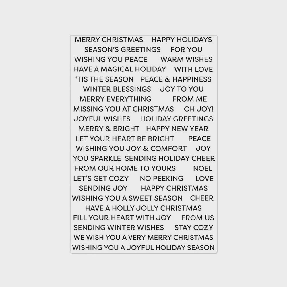 HA CHRISTMAS SENTIMENT STRIPS CLEAR STAMP SET