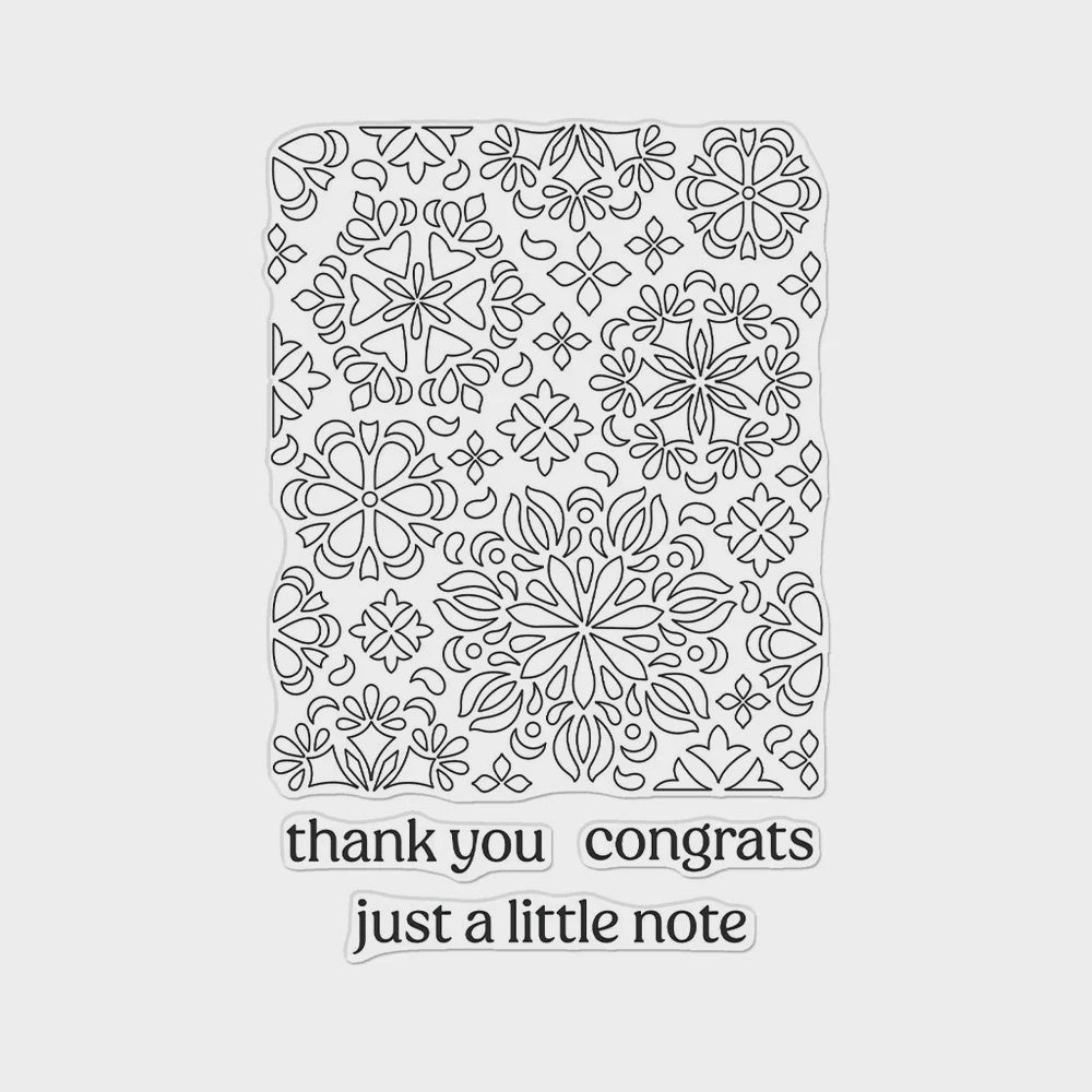 H A MANDALA FLOWER PATTERN STAMP SET