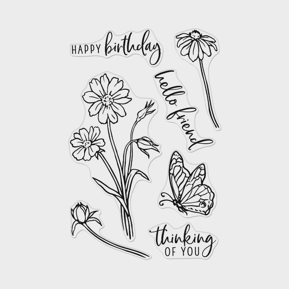 H A WILD FLOWERS STAMP SET