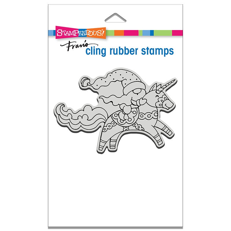 STA CLING UNICORN GNOME STAMP