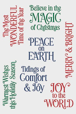LDRS CLEAR CHRISTMAS SENTIMENTS STAMP SET