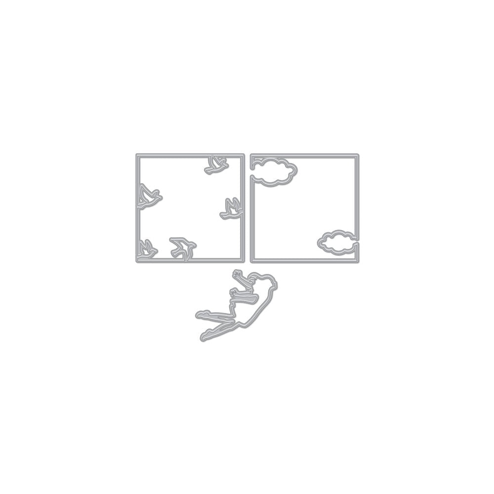H A LOOKING GLASS FLYING GIRL DIE SET
