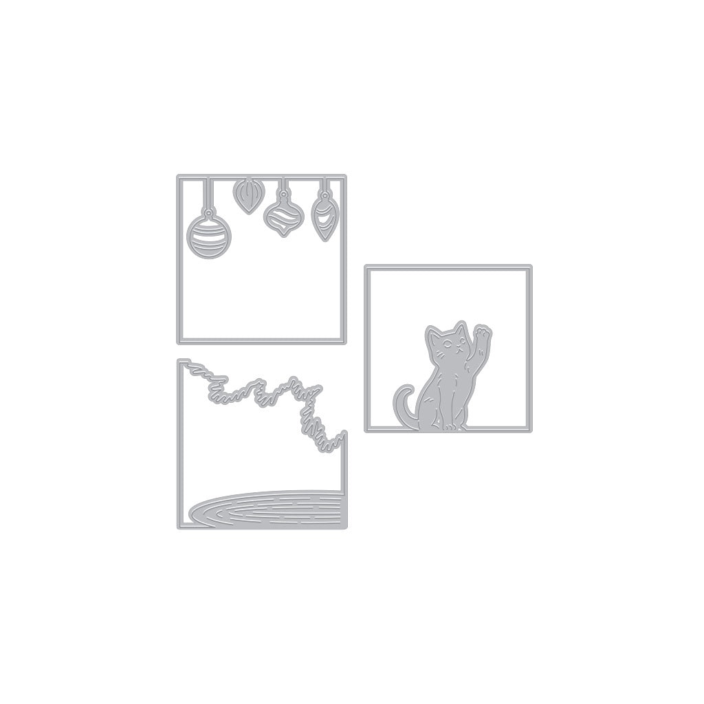 H A LOOKING GLASS HOLIDAY KITTEN DIE SET