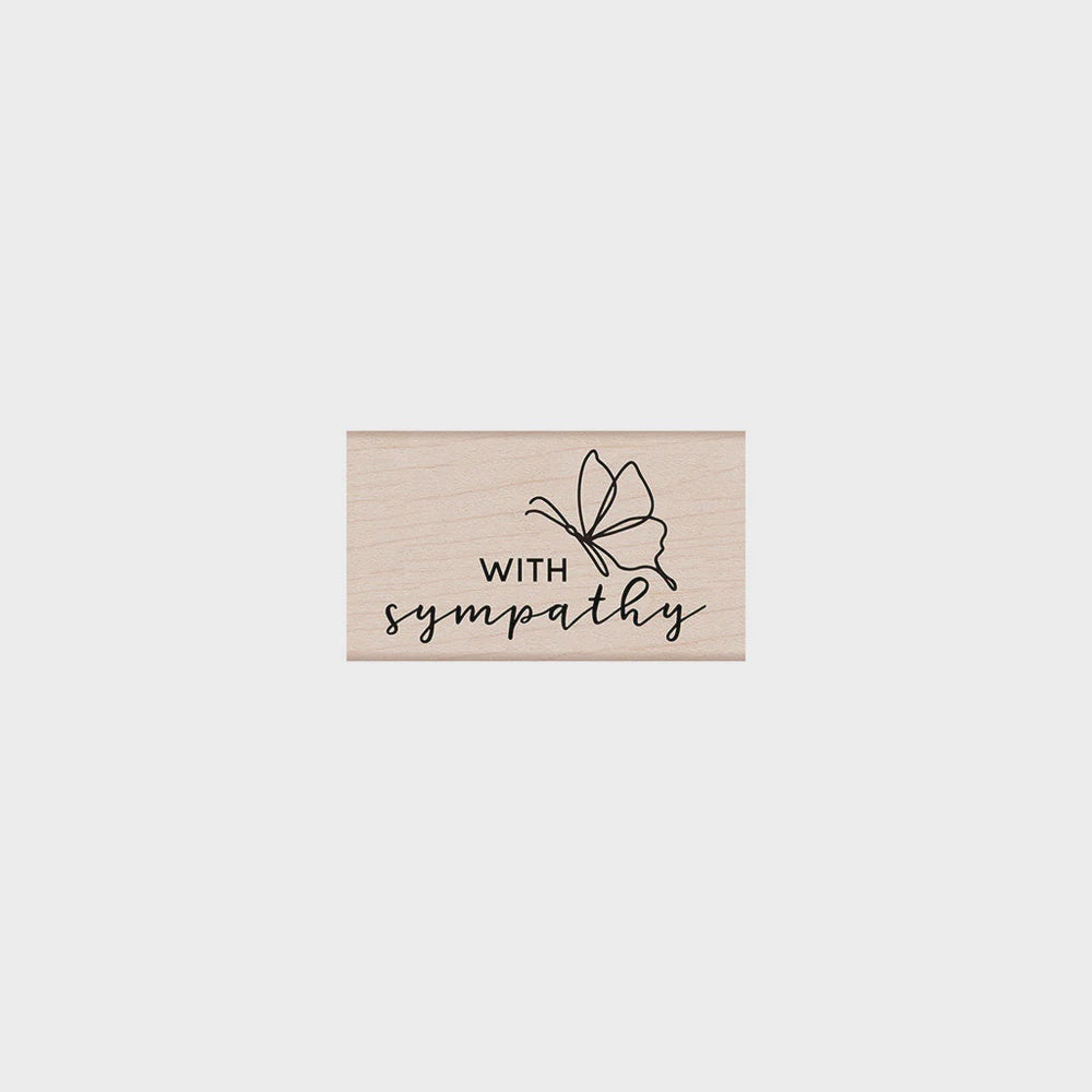 H A WITH SYMPATHY WOOD STAMP