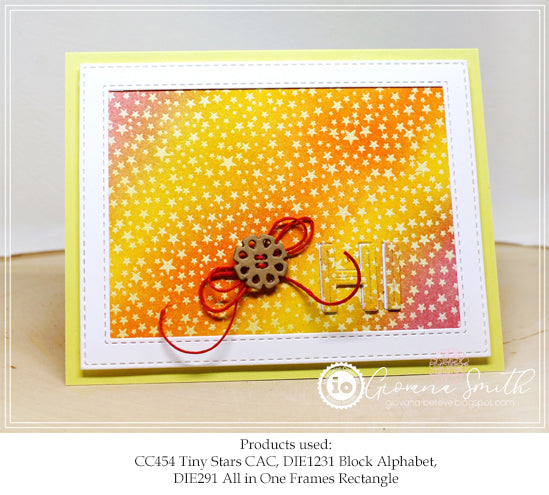 IO CAC TINY STARS 6X6 CLING STAMP
