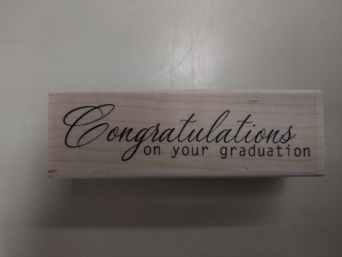 IO CONGRATULATIONS GRADUATE WOOD STAMP