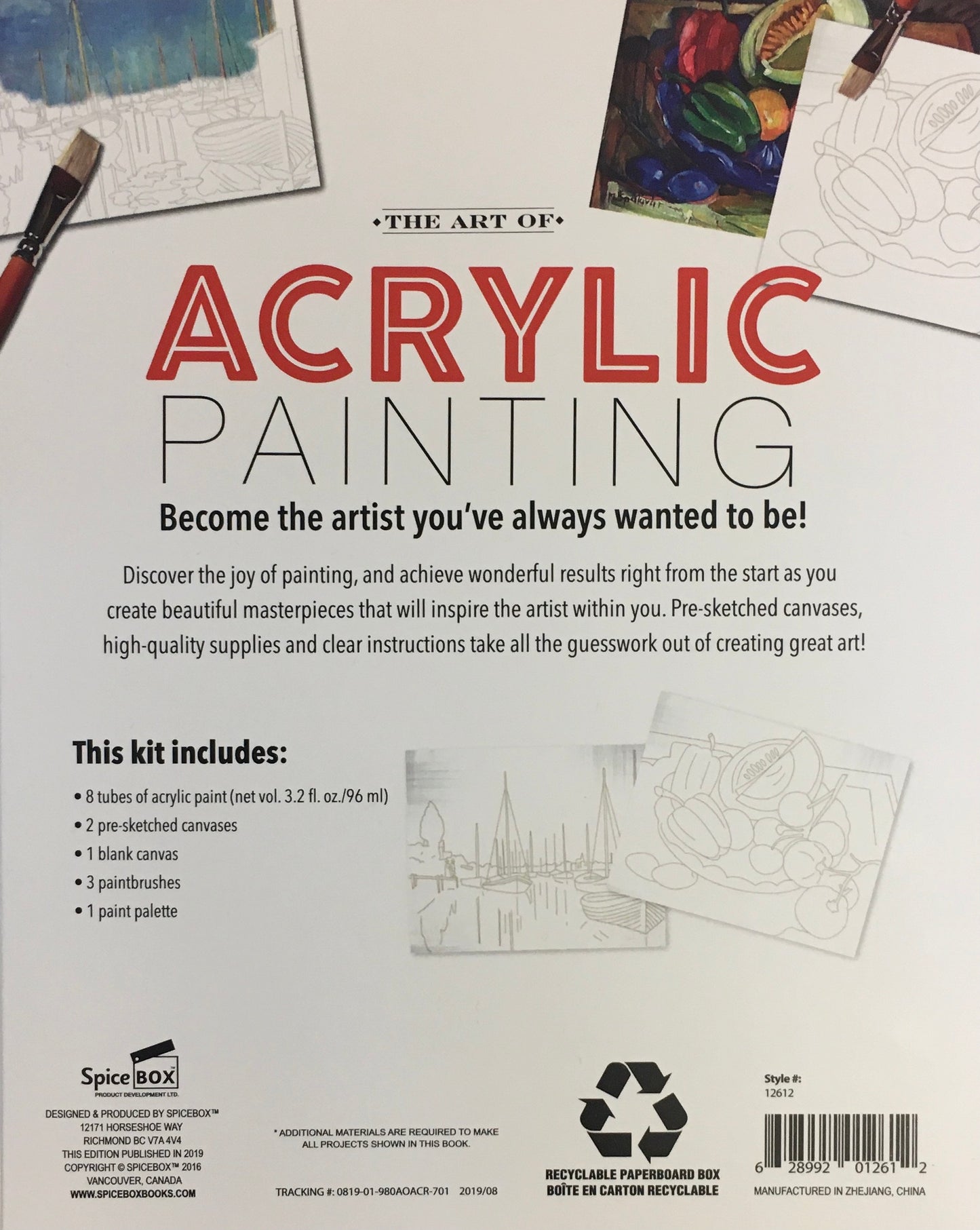 SPICE BOX ART OF ACRYLIC PAINTING