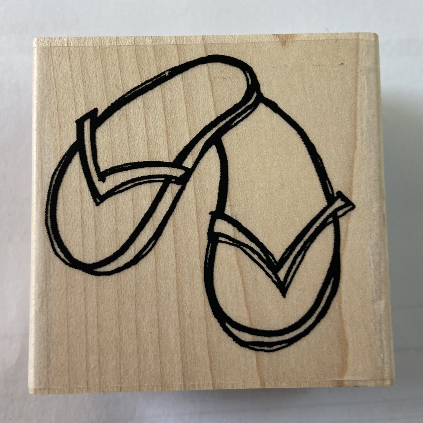 IO FLIP FLOPS WOOD STAMP