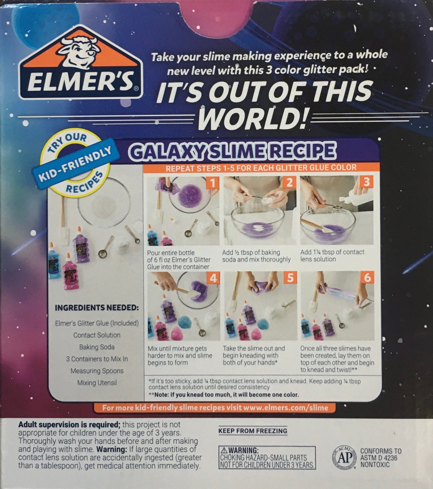 ELEMERS GALAXY SLIME STARTER PACK with MAGICAL LIQUID