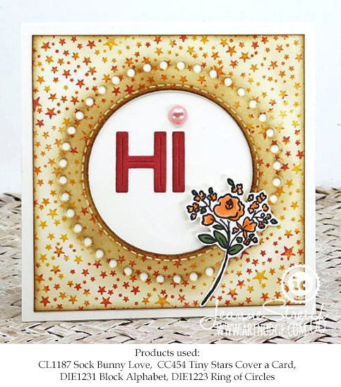IO CAC TINY STARS 6X6 CLING STAMP