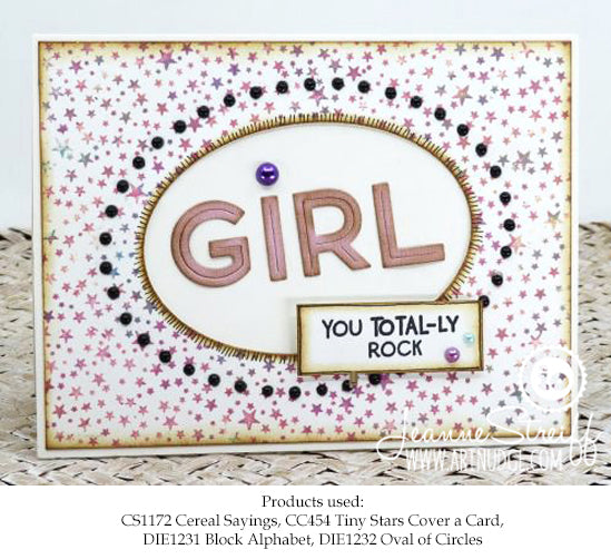 IO CAC TINY STARS 6X6 CLING STAMP