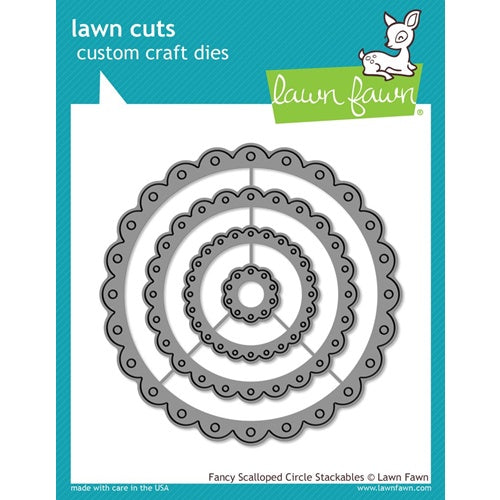 LF FANCY SCALLOPED CIRCLE STACKABLES DIE SET