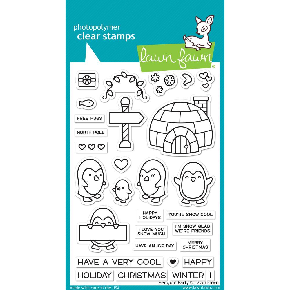 LF PENGUIN PARTY CLEAR STAMP SET