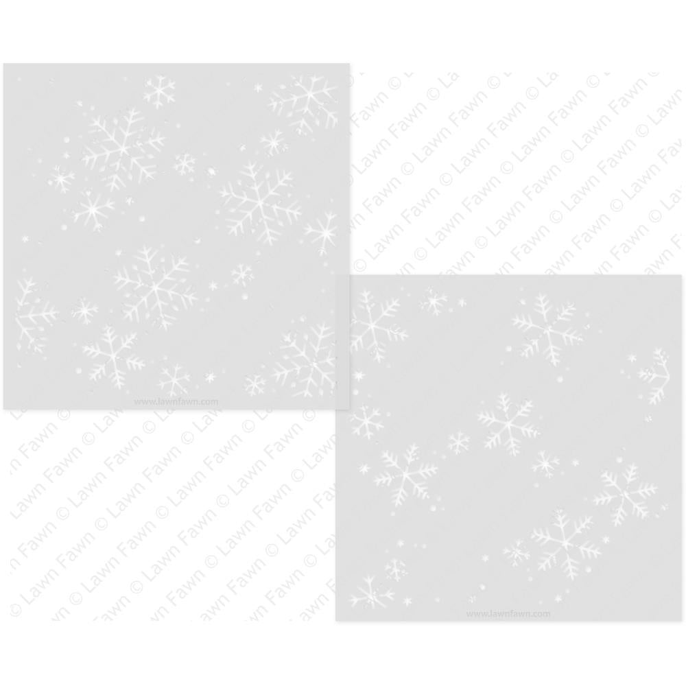 LF SNOWFLAKE BACKGROUND STENCIL 6X6