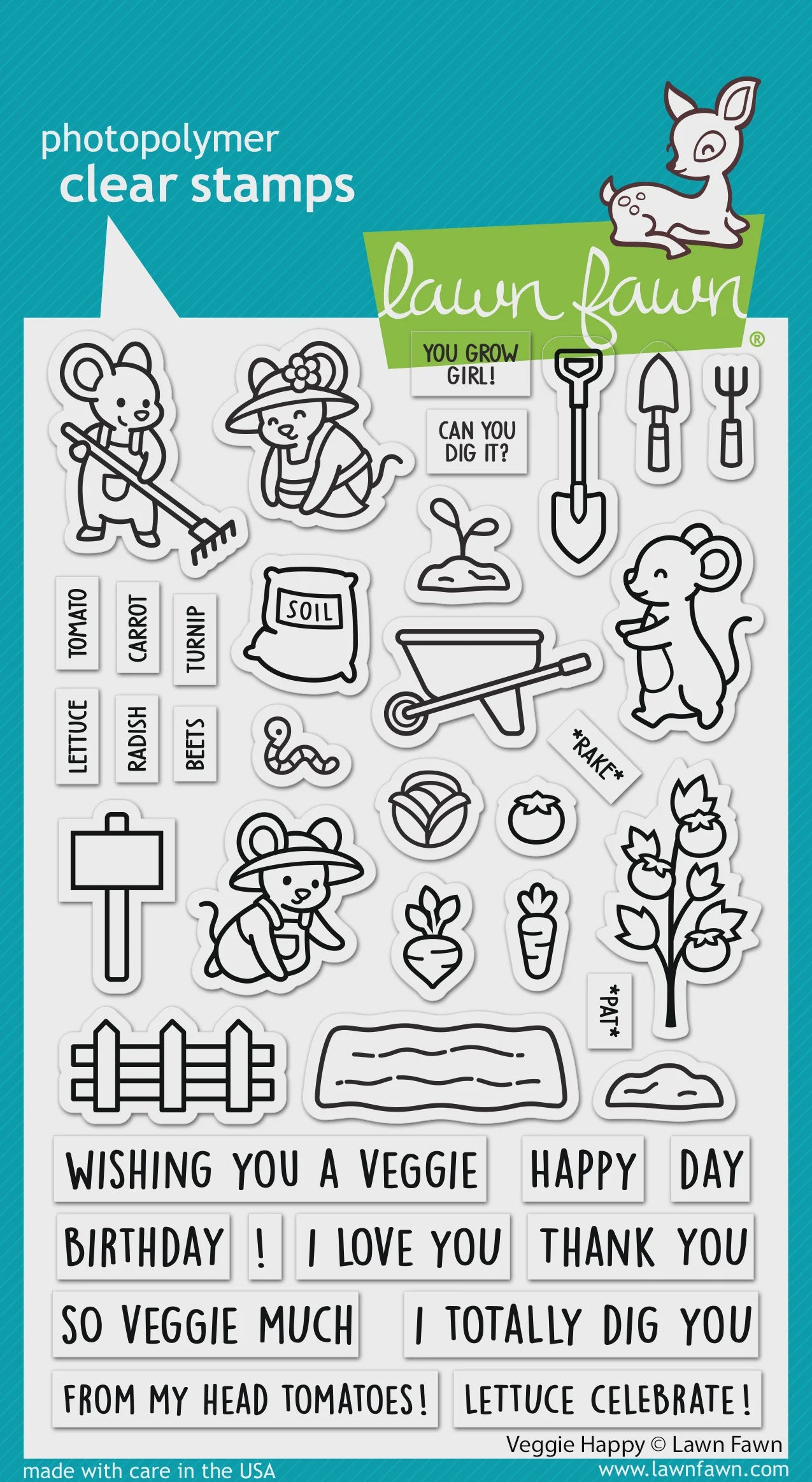 LF VEGGIE HAPPY STAMP SET