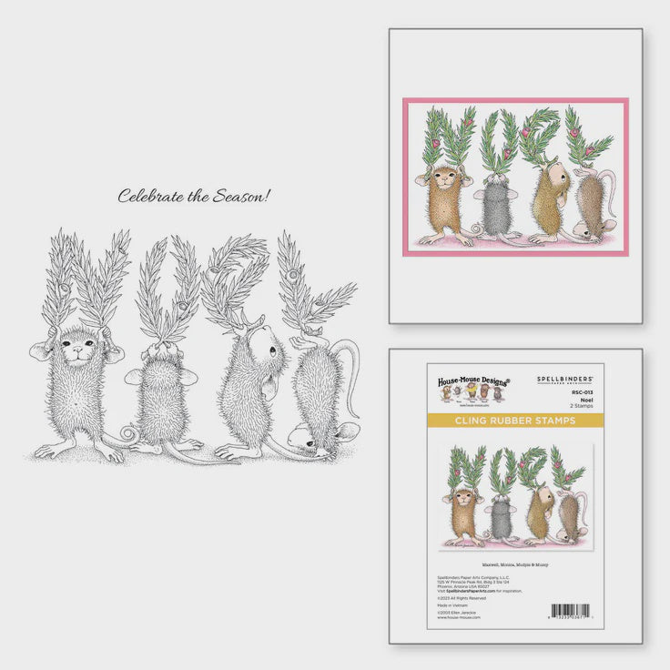 SB HM NOEL CLING RUBBER STAMP SET