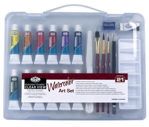 ROYAL WATERCOLOR ART SET SMALL CLEAR VIEW