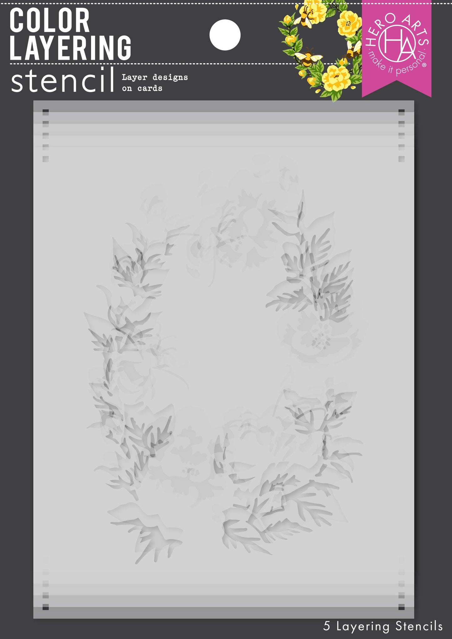 H A COLOR LAYERING BEE FLORALS STENCILS