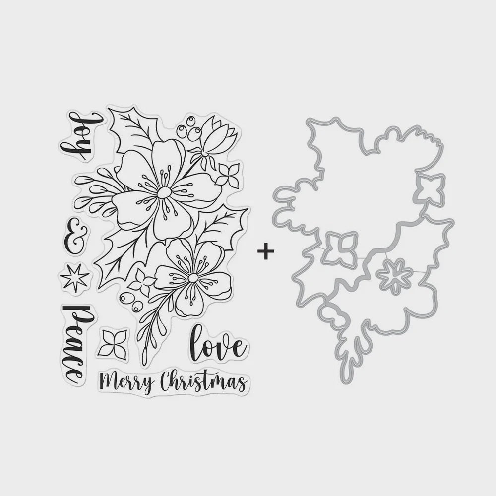 H A CHRISTMAS ROSE STAMP AND DIE BUNDLE