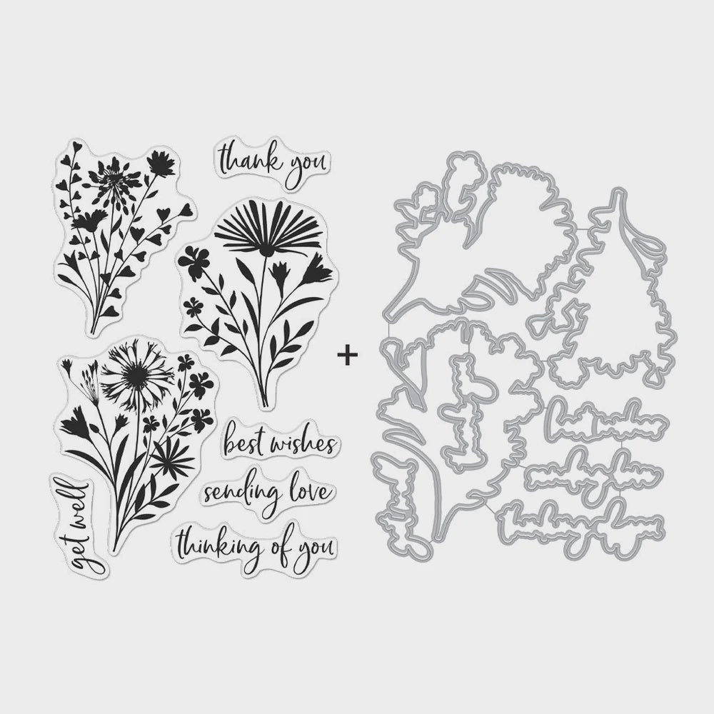 H A FLORAL IMPRINTS STAMP & DIE BUNDLE