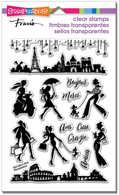 STA CLEAR SASSY TRAVEL STAMP SET