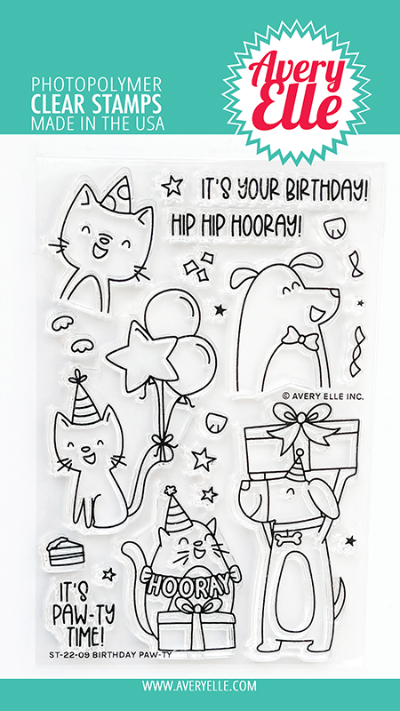 AE BIRTHDAY PAW-TY CLEAR STAMP SET