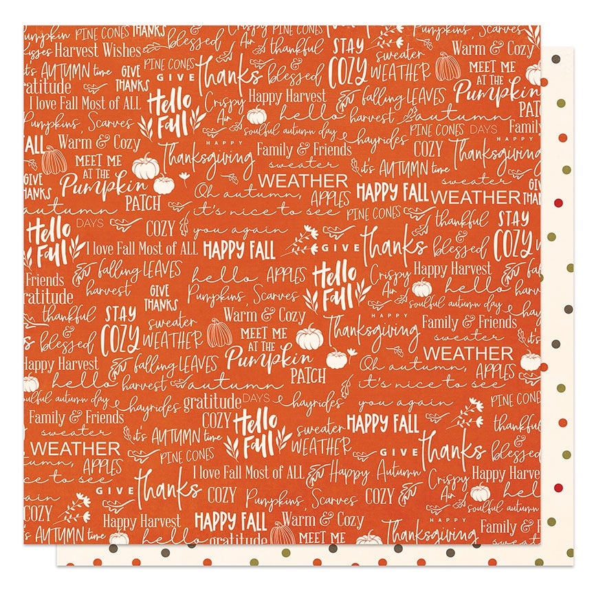 PHOTOPLAY HELLO FALL 12X12 PAPER