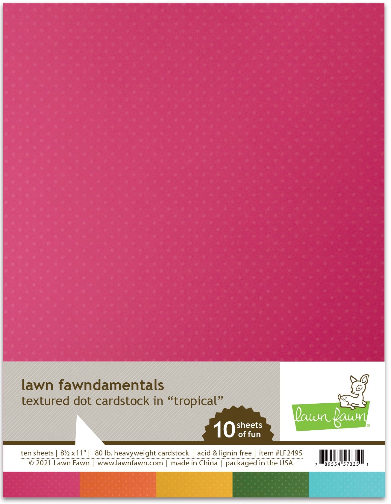 LF TEXTURED DOT CARDSTOCK PACK TROPICAL