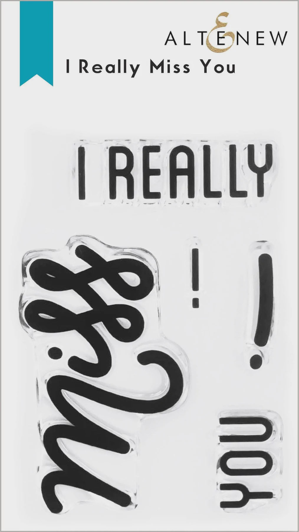 ALTENEW I REALLY MISS YOU STAMP & DIE SET