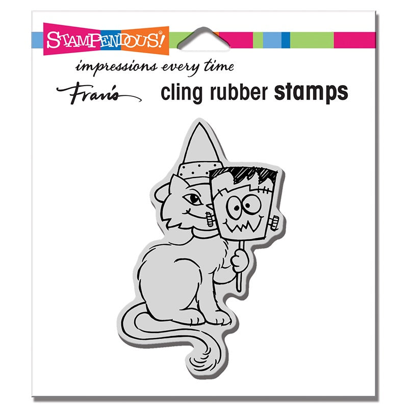 STA CLING FRANKENCAT STAMP