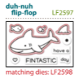 LF DUH-NUH FLIP FLOP CLEAR STAMP SET