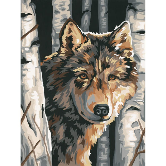 LEARN TO PAINT WOLF AMONG BIRCHES