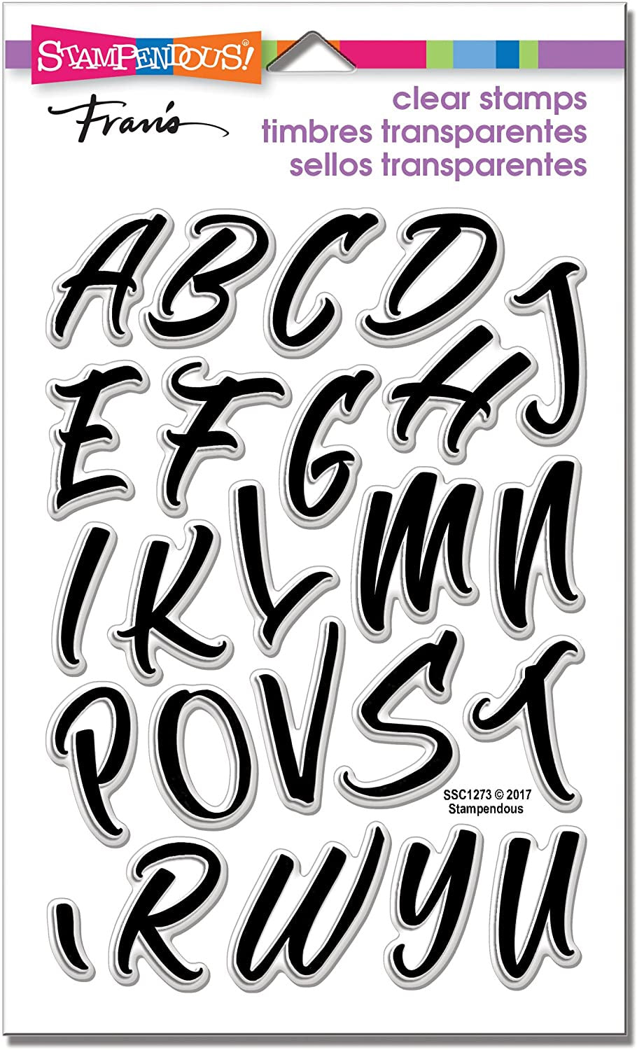 STA CLEAR BRUSH ALPHABET CAPS STAMP SET