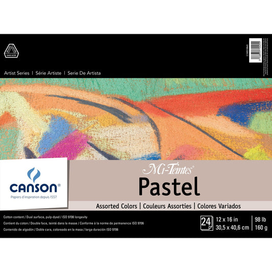 CANSON PASTEL PAPER ASST COLOR 12X16