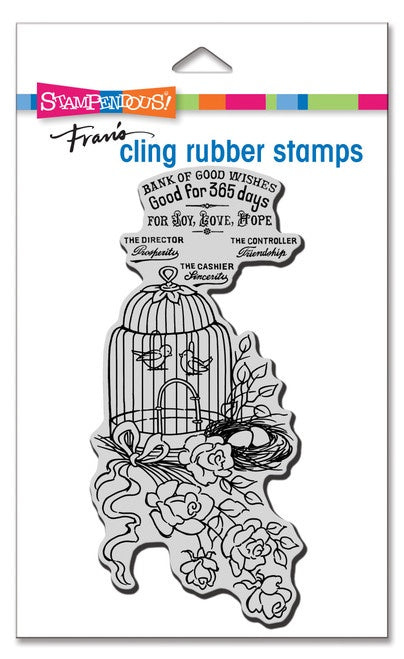 STA CLING MINI BIRDHOUSE BANK STAMP