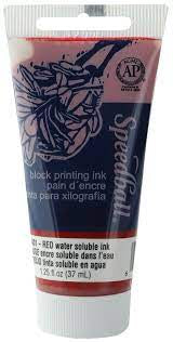 BLOCK PRINTING INK WS RED