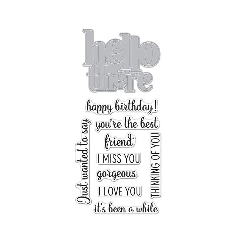 H A HELLO THERE STAMP & CUT SET