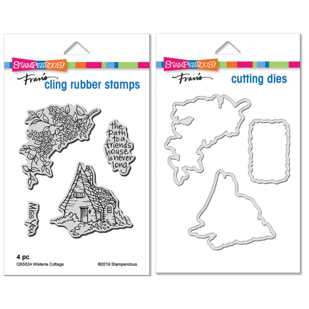 STA WISTERIA COTTAGE CLING STAMP AND DIE SET