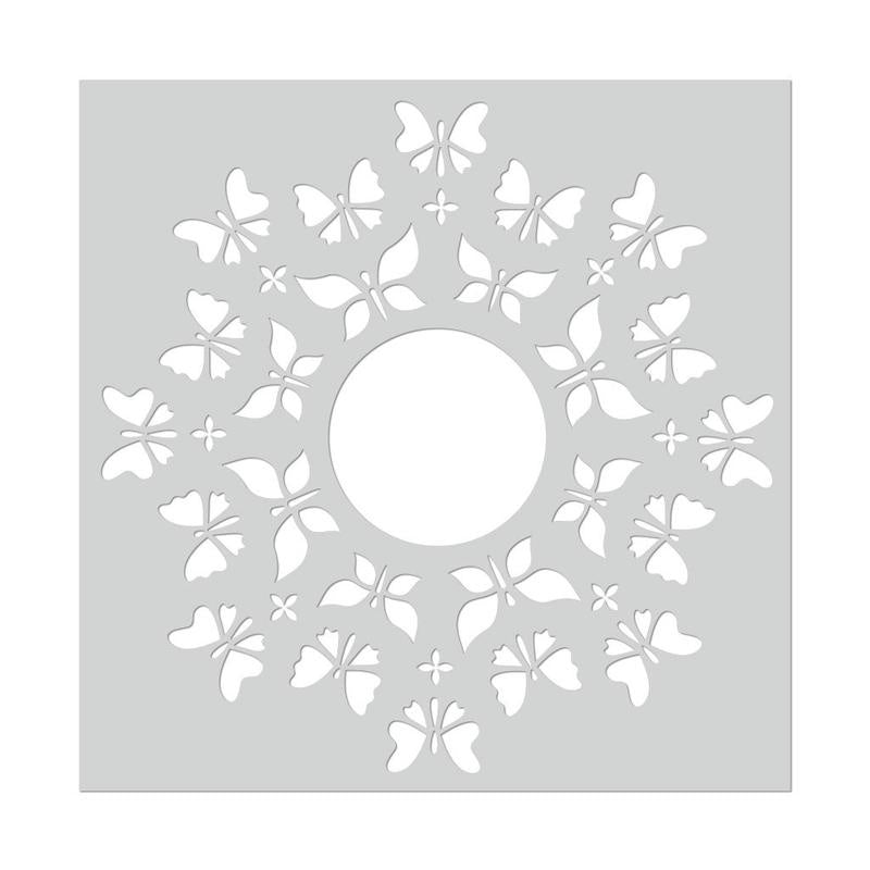 H A BUTTERFLY CIRCLE STENCIL