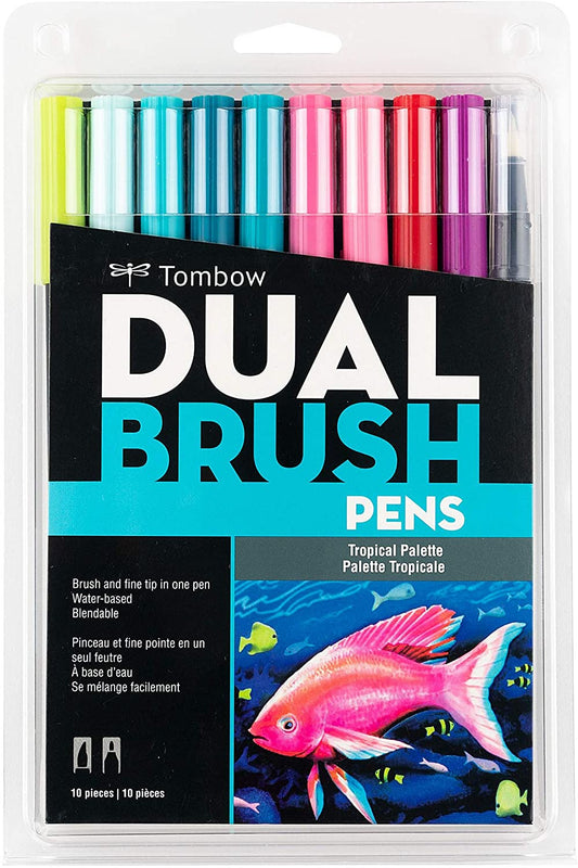 TOMBOW DUAL BRUSH PEN SET TROPICAL