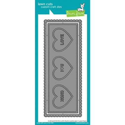 LF SCALLOPED SLIMLINE WITH HEARTS LANDSCAPE DIE