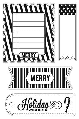 H A CLEAR ASPEN MERRY STAMP SET