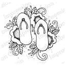 IO FLOPS AND FLOWERS WOOD STAMP