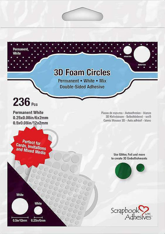 3L 3D FOAM CIRCLES PERM WHITE MIX