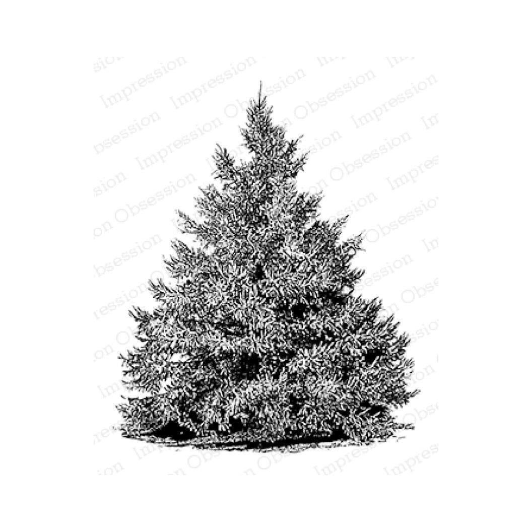 IO PINE TREE WOOD STAMP